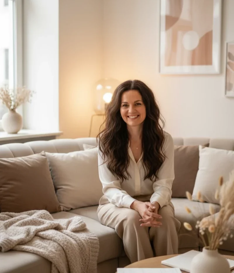 Jacqueline Schade – warmes Portrait in naturfarbenem Raum